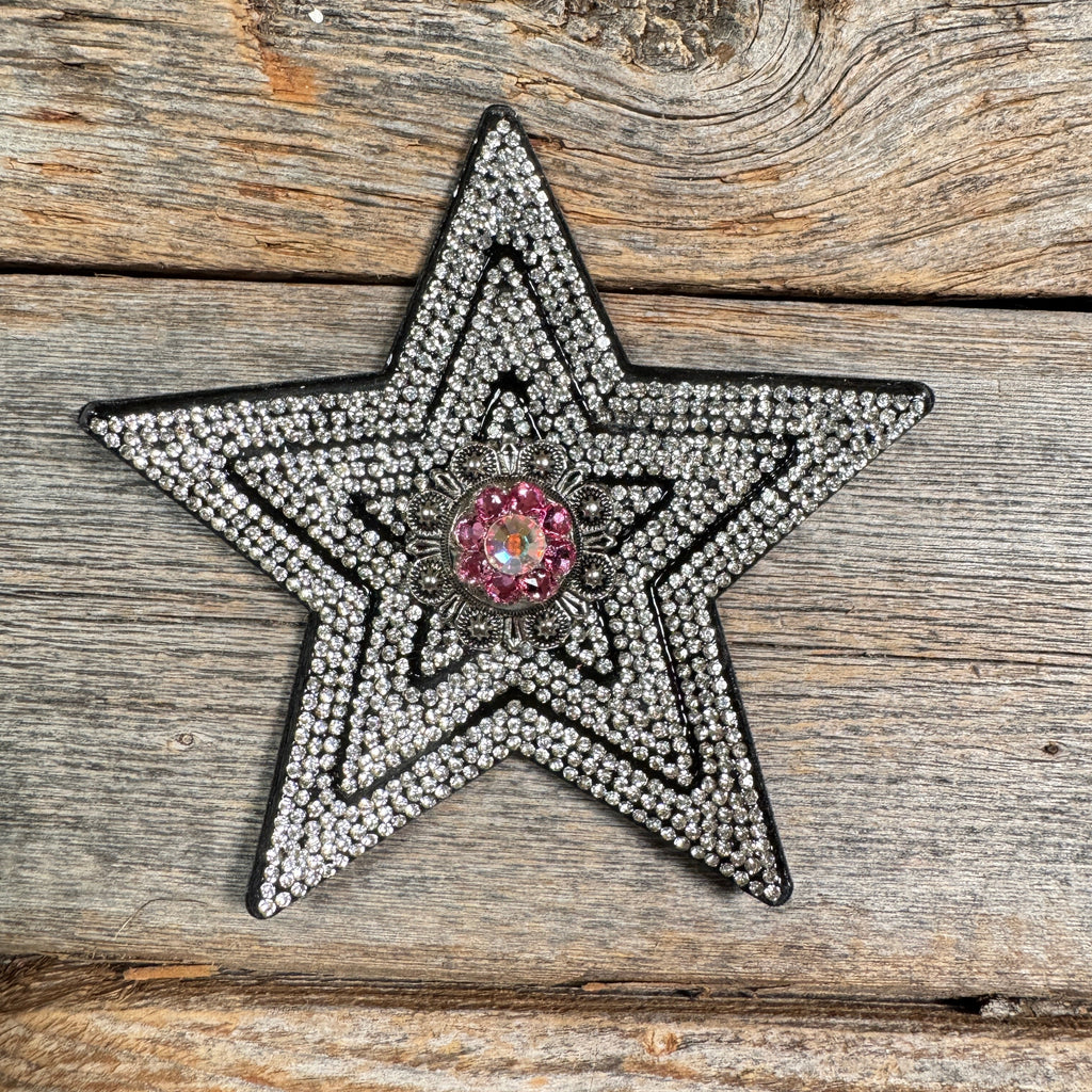 Black Big Star Rhinestone Rosette - Assorted Conchos — view 7