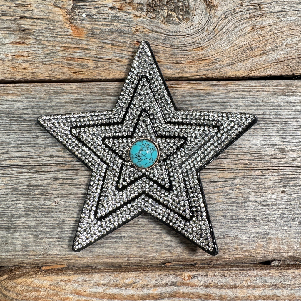 Black Big Star Rhinestone Rosette - Assorted Conchos — view 4