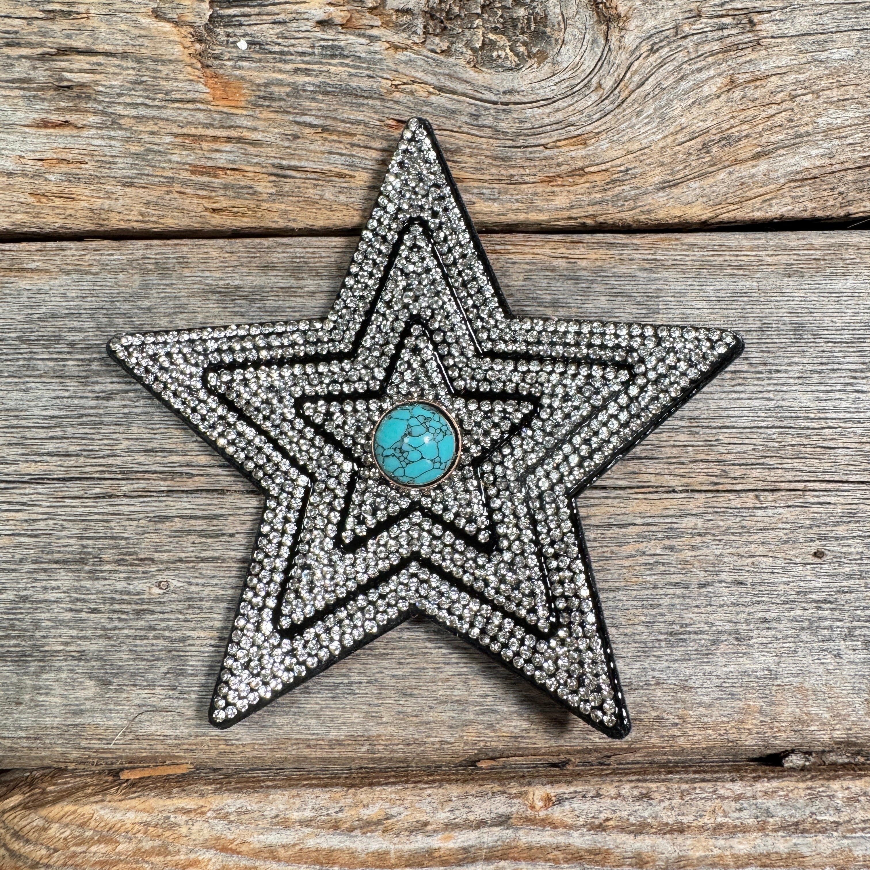 Black Big Star Rhinestone Rosette - Assorted Conchos — view 4