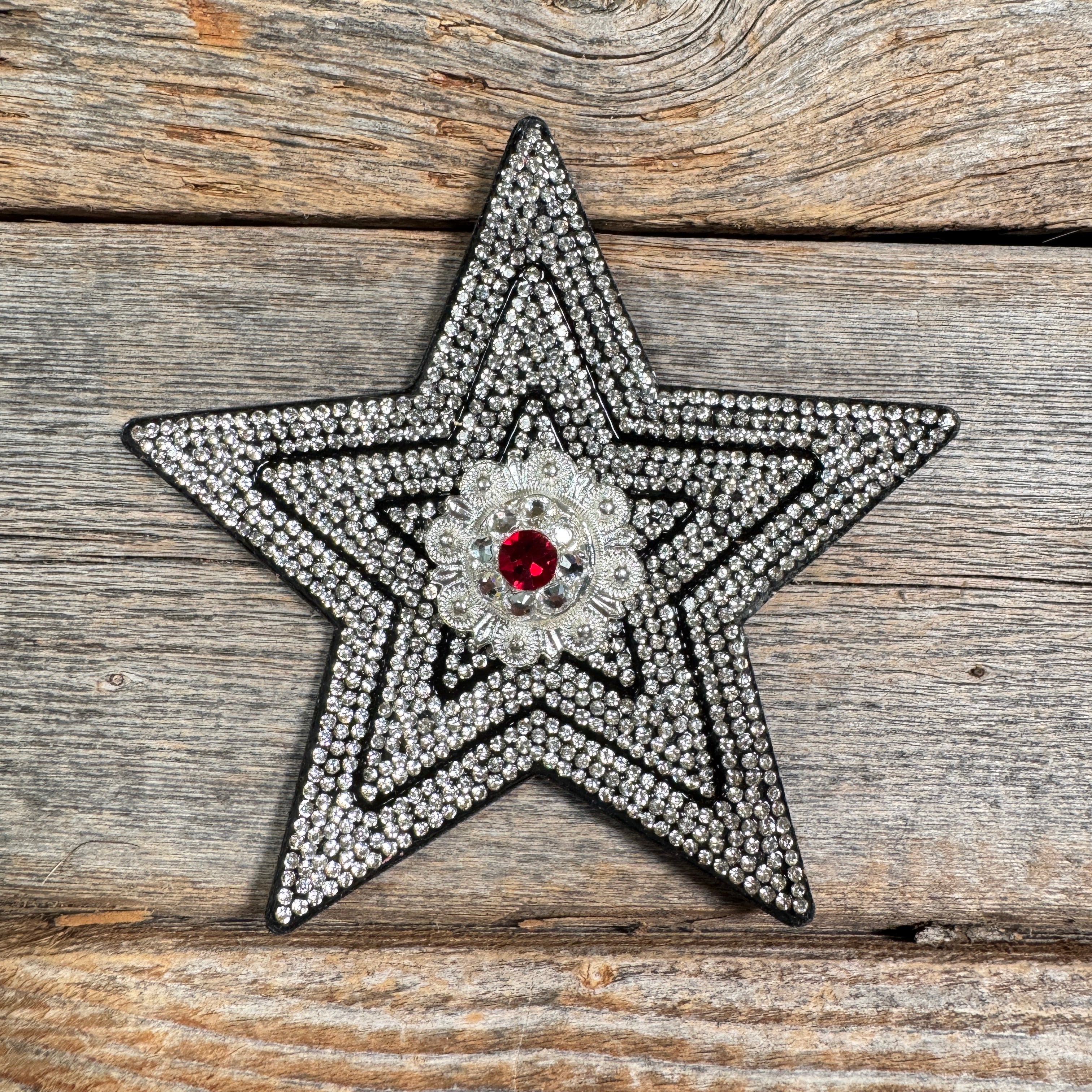 Black Big Star Rhinestone Rosette - Assorted Conchos — view 5