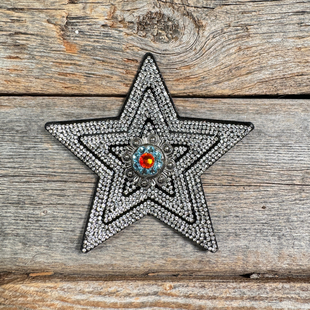 Black Big Star Rhinestone Rosette - Assorted Conchos — view 2
