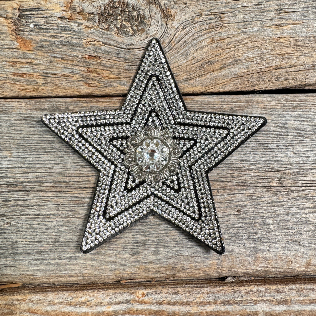 Black Big Star Rhinestone Rosette - Assorted Conchos — view 3