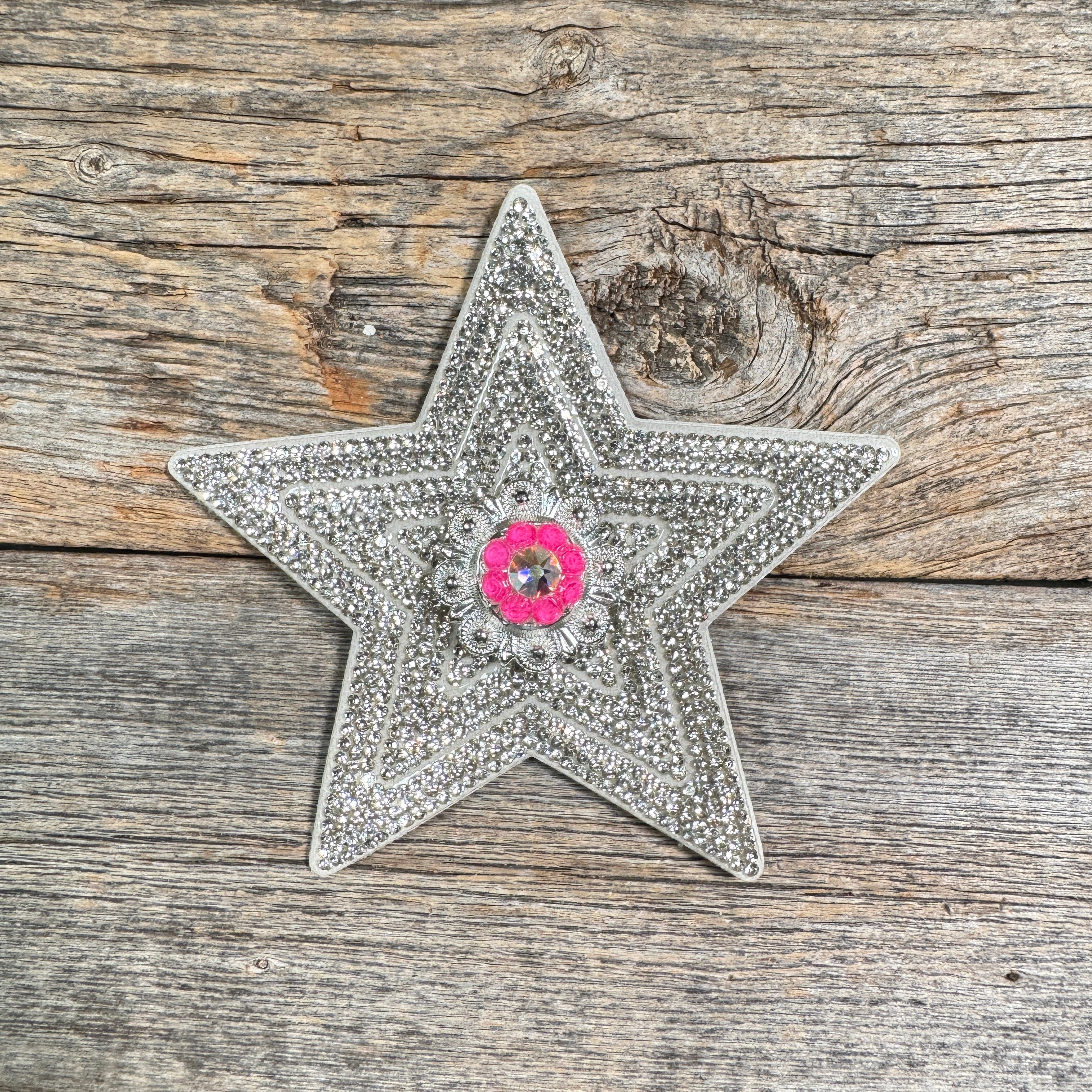 White Big Star Rhinestone Rosette - Assorted Conchos — view 2