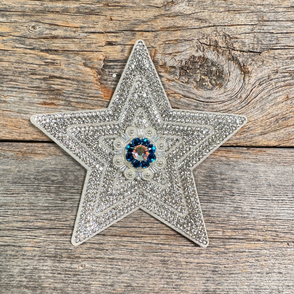 White Big Star Rhinestone Rosette - Assorted Conchos — view 3