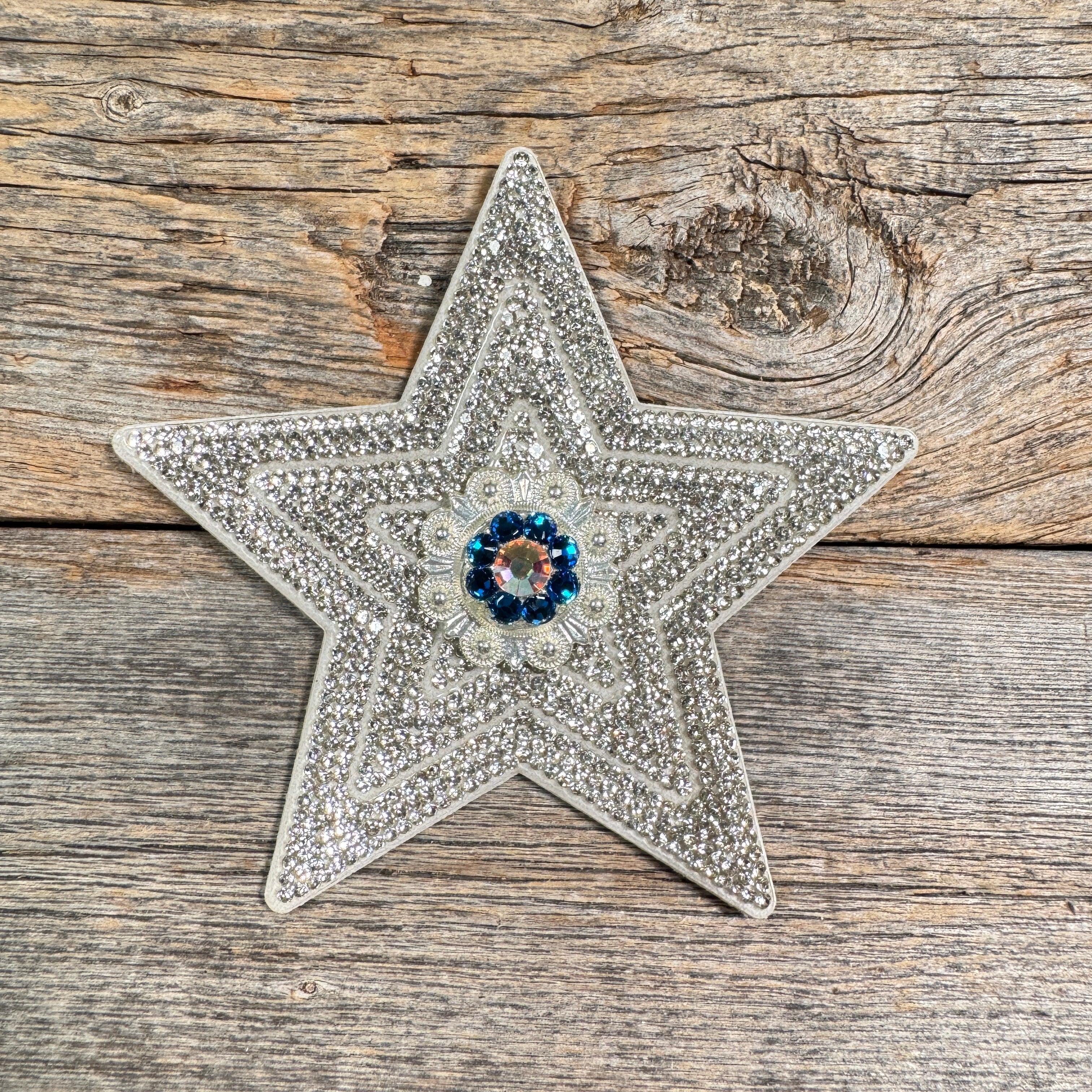 White Big Star Rhinestone Rosette - Assorted Conchos — view 3