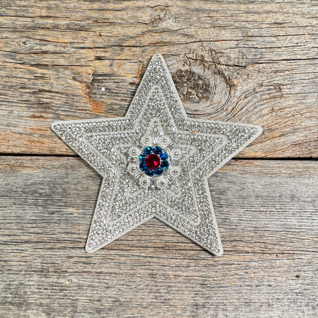 White Big Star Rhinestone Rosette - Assorted Conchos — view 6