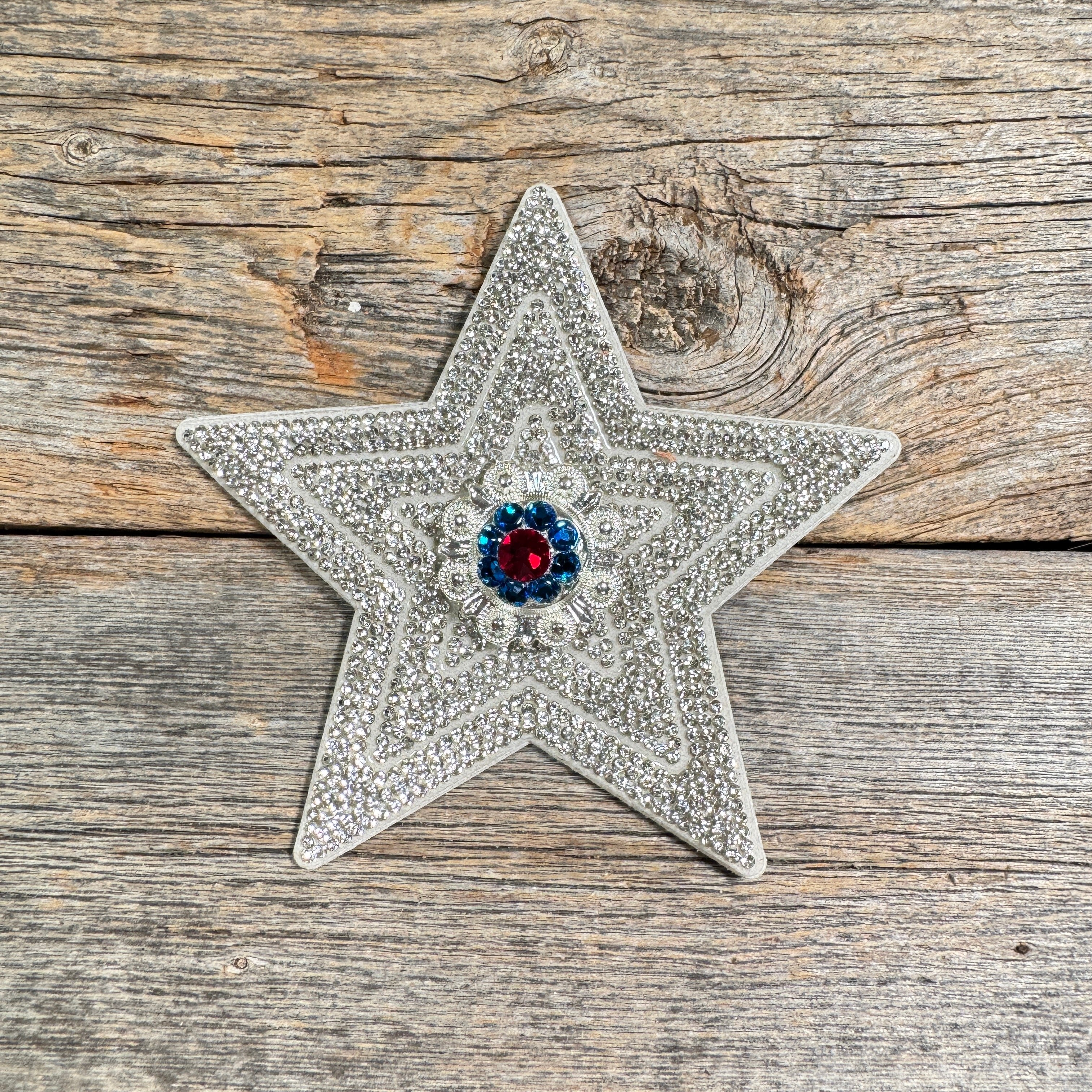 White Big Star Rhinestone Rosette - Assorted Conchos — view 6