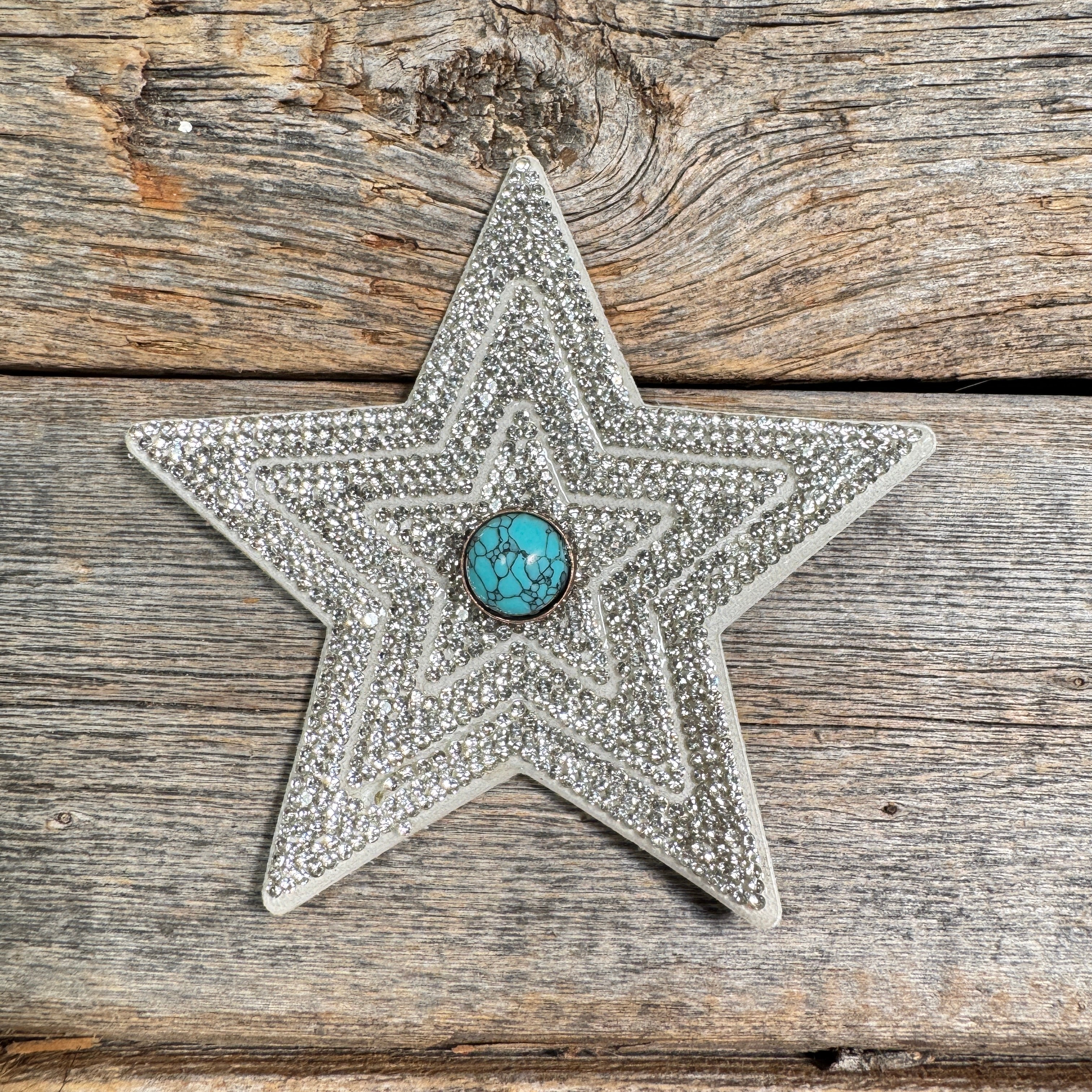White Big Star Rhinestone Rosette - Assorted Conchos — view 4
