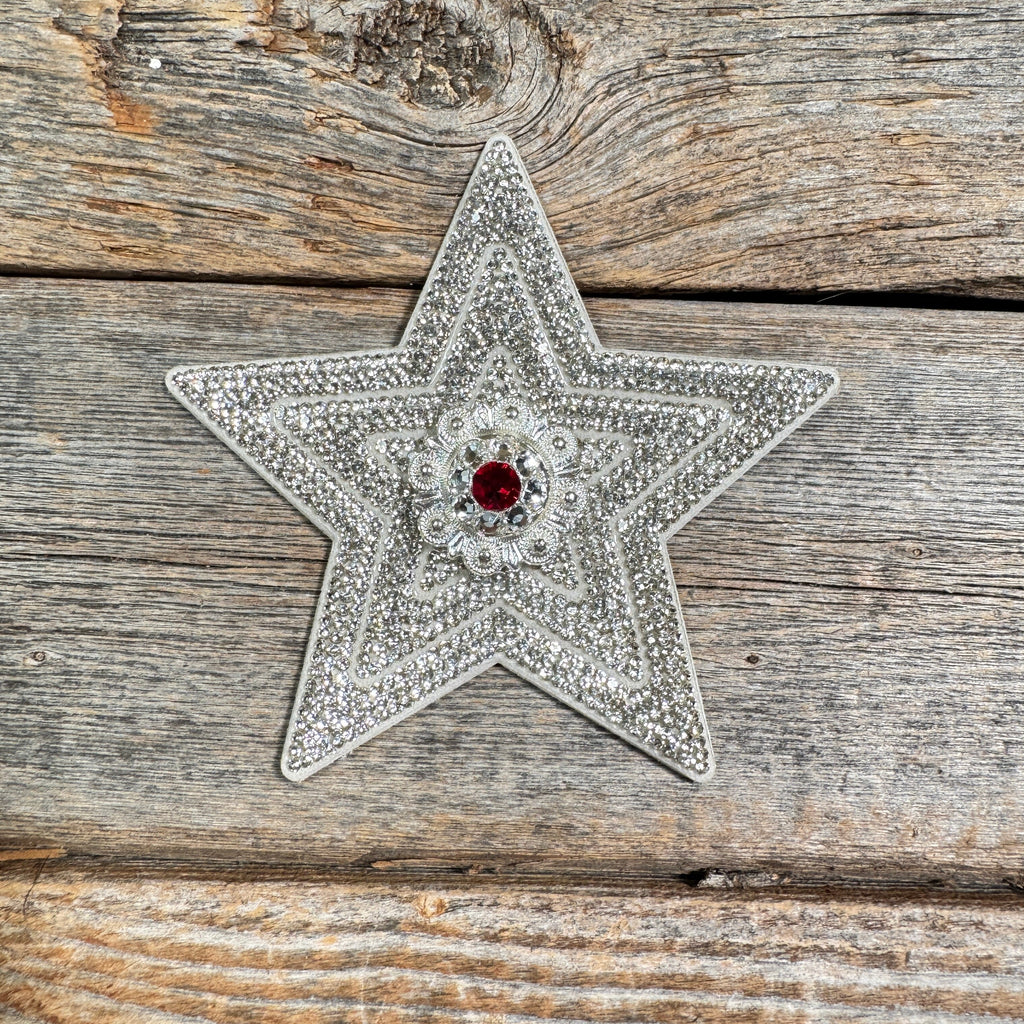White Big Star Rhinestone Rosette - Assorted Conchos — view 7