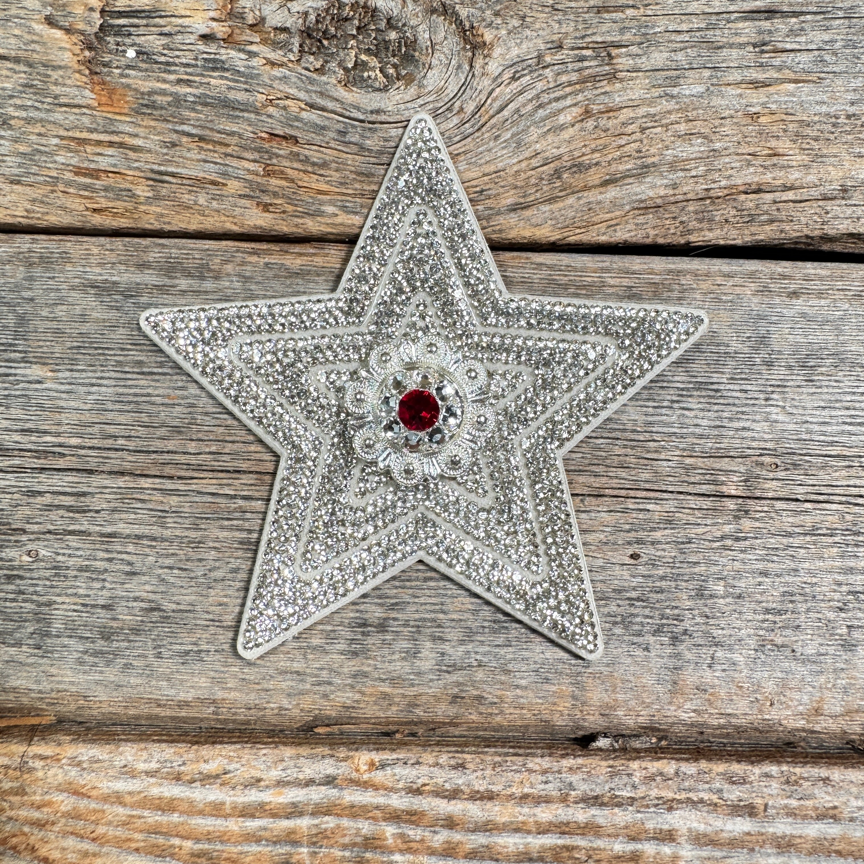 White Big Star Rhinestone Rosette - Assorted Conchos — view 7