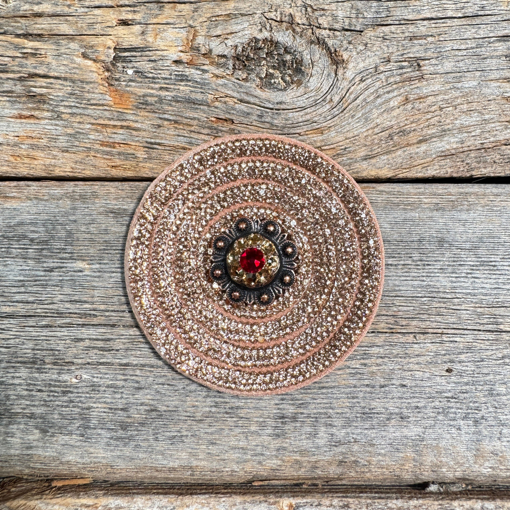Copper Circle Rhinestone Rosette - Assorted Conchos — view 2