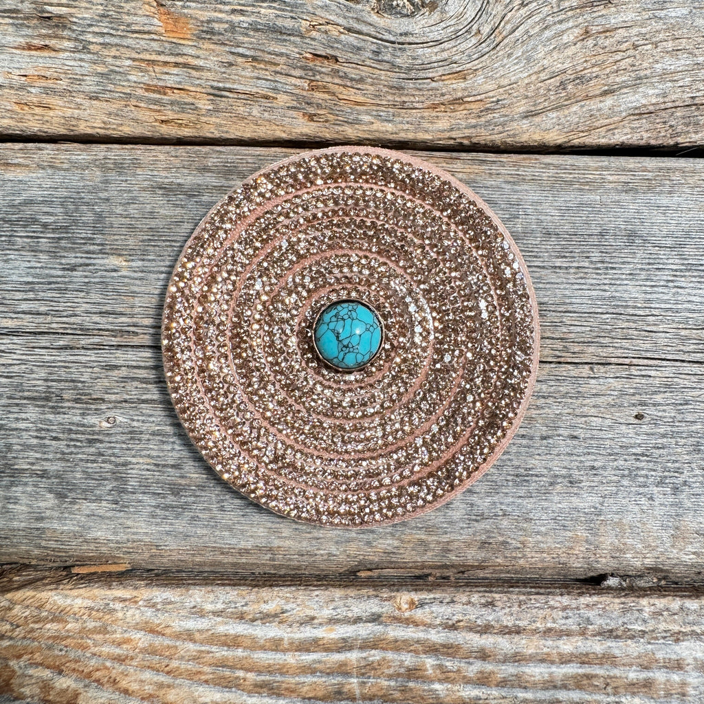 Copper Circle Rhinestone Rosette - Assorted Conchos — view 4