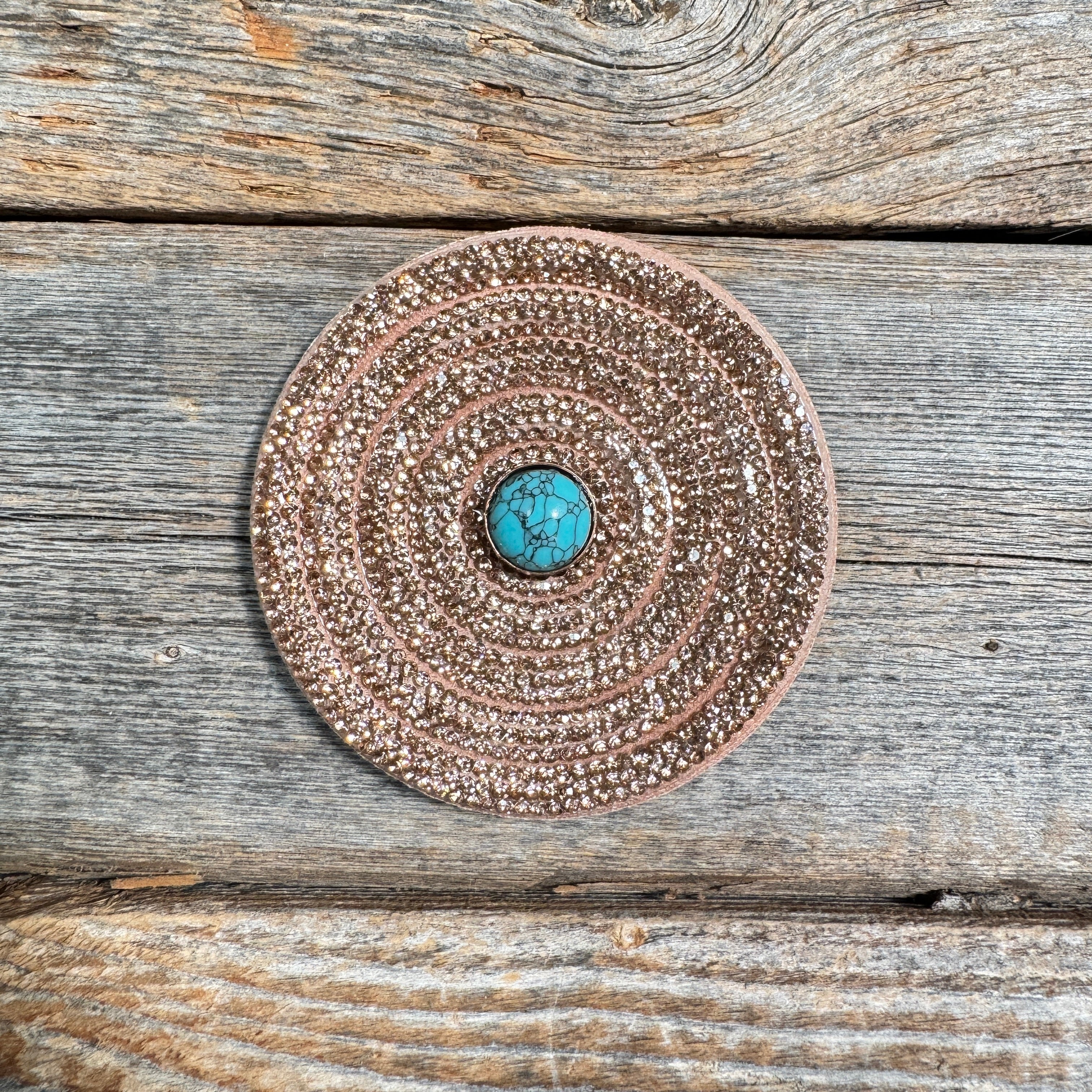 Copper Circle Rhinestone Rosette - Assorted Conchos — view 4