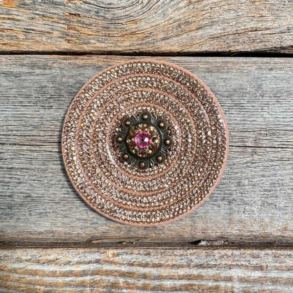Copper Circle Rhinestone Rosette - Assorted Conchos — view 6