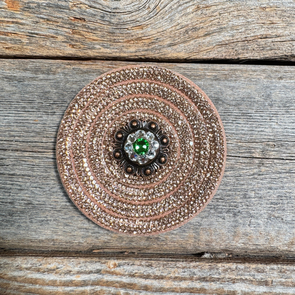 Copper Circle Rhinestone Rosette - Assorted Conchos — view 7