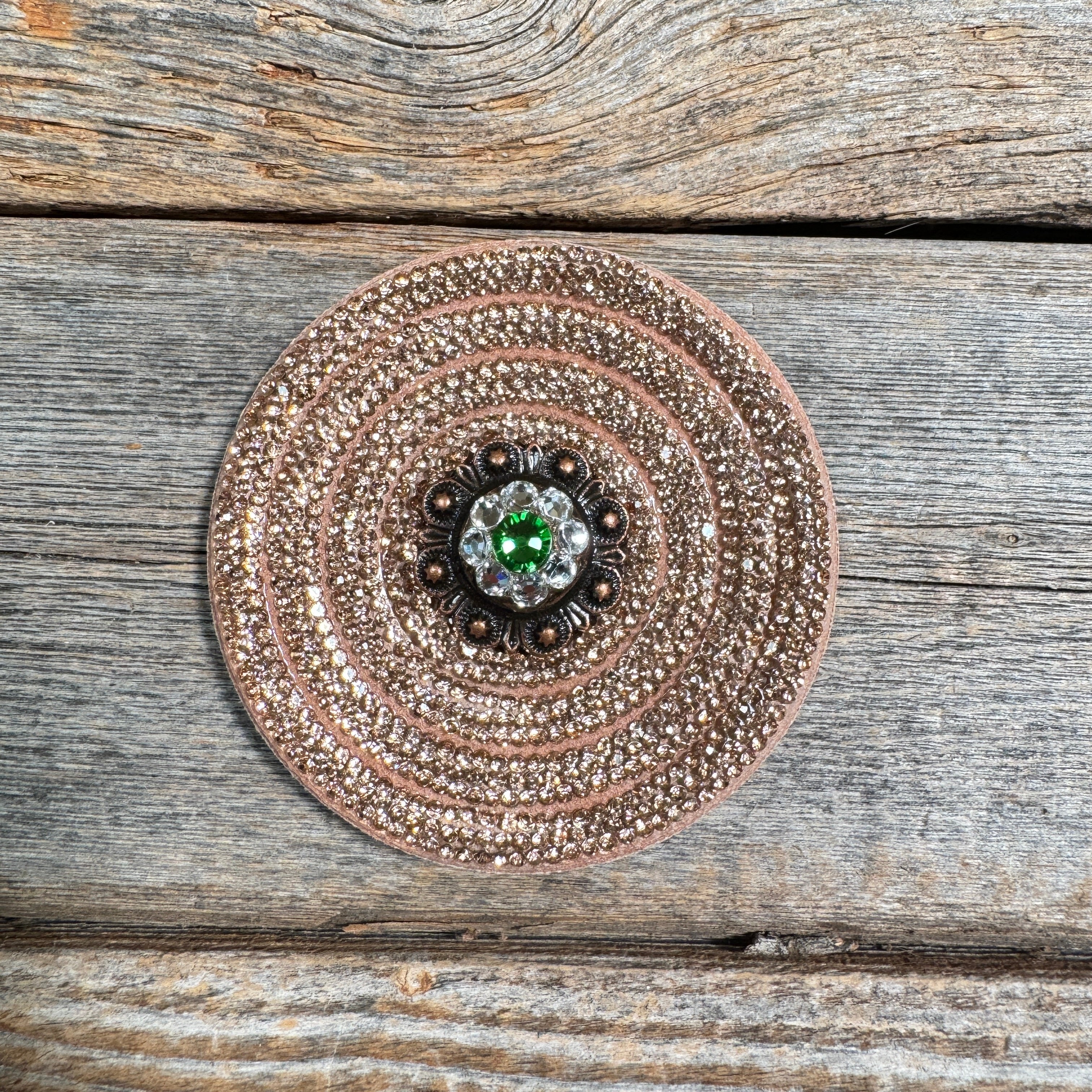 Copper Circle Rhinestone Rosette - Assorted Conchos — view 7