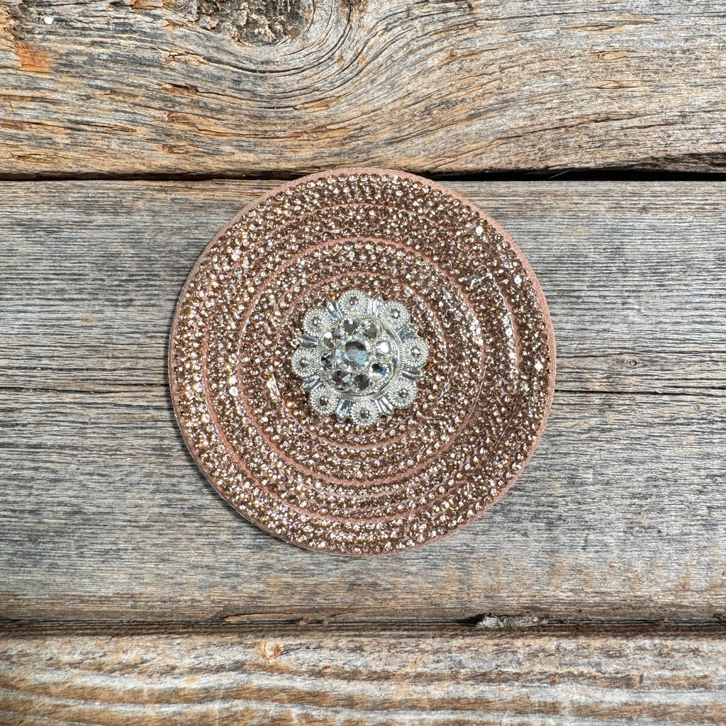 Copper Circle Rhinestone Rosette - Assorted Conchos — view 5