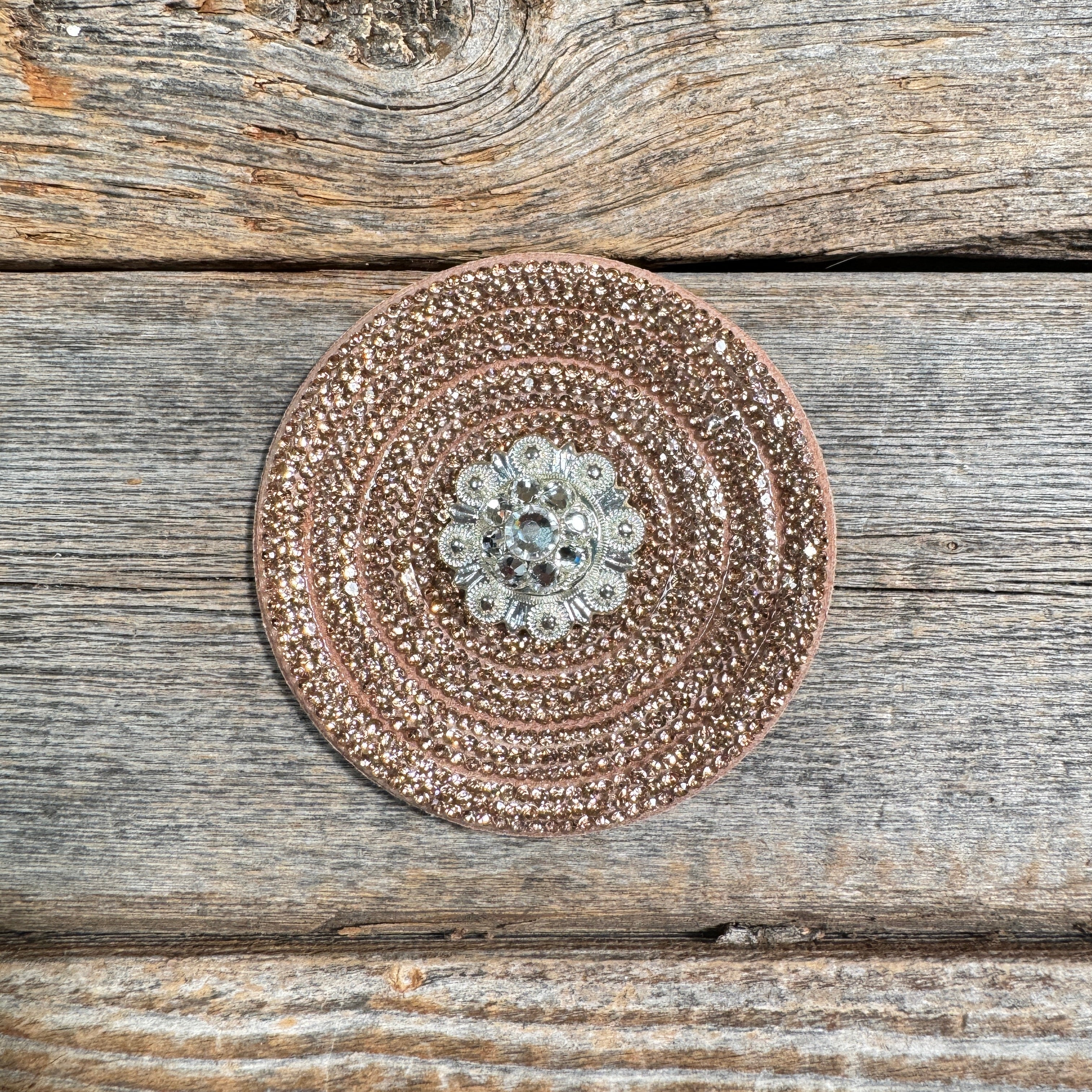 Copper Circle Rhinestone Rosette - Assorted Conchos — view 5