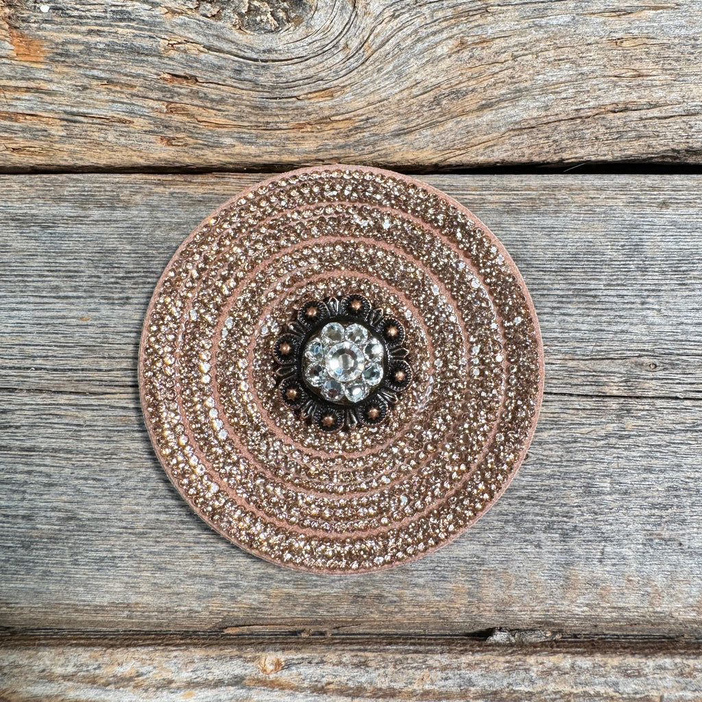 Copper Circle Rhinestone Rosette - Assorted Conchos — view 3