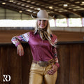Marianna Aztec Satin Performance Rodeo Shirt