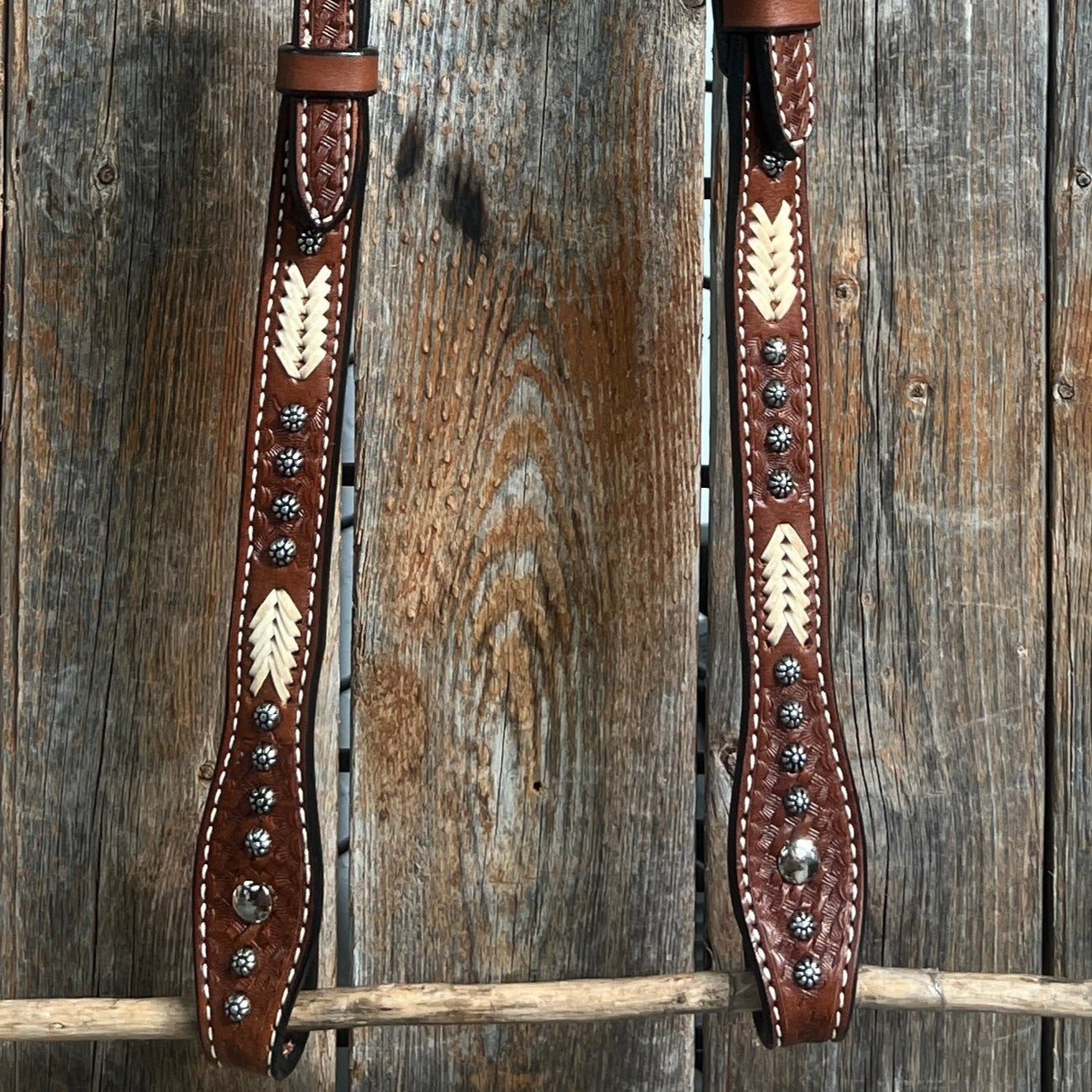 Rawhide One Ear Headstall / Bridle — view 3