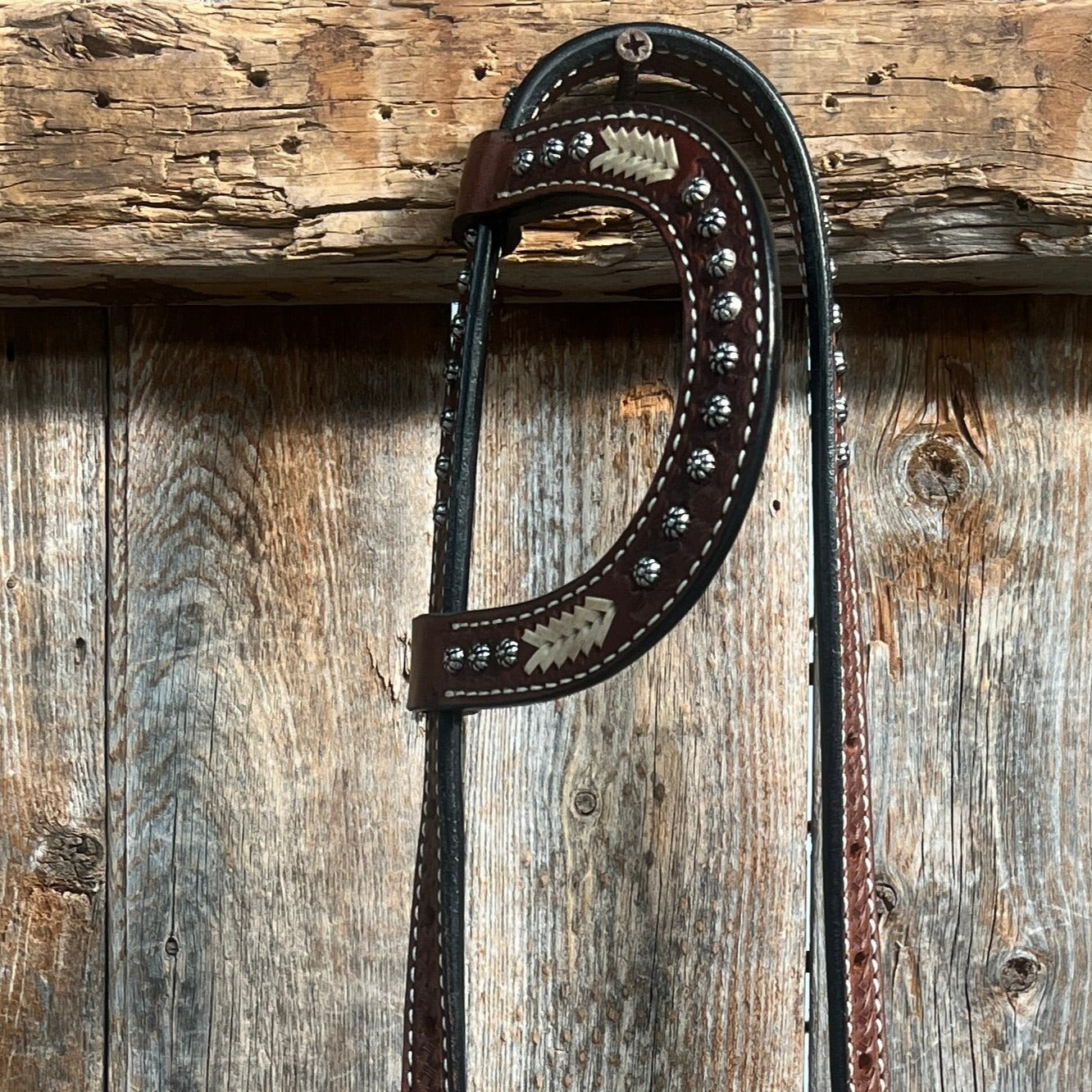 Rawhide One Ear Headstall / Bridle — view 2