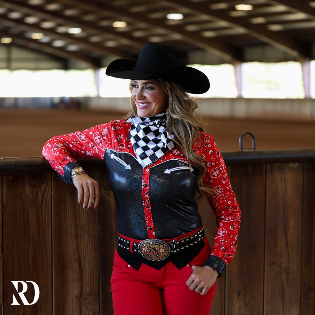 Paisley Shadow Sparkle Performance Rodeo Shirt — view 2