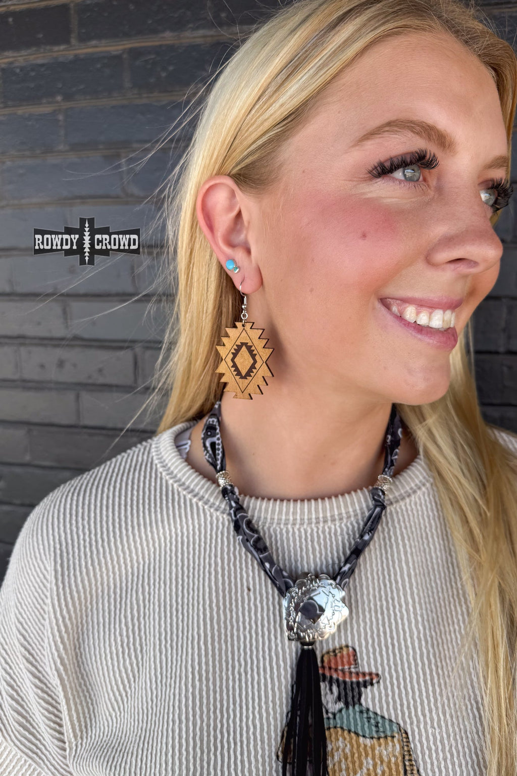 DS Aztec Cowgirl Earrings by Rowdy Crowd Clothing - product image 3