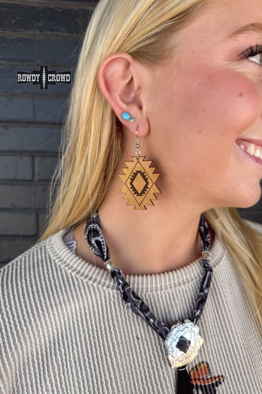 DS Aztec Cowgirl Earrings by Rowdy Crowd Clothing - product image 2