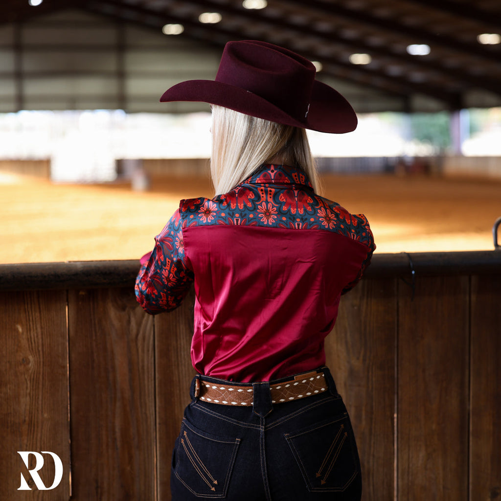 Fiesta Satin Performance Rodeo Shirt — view 3