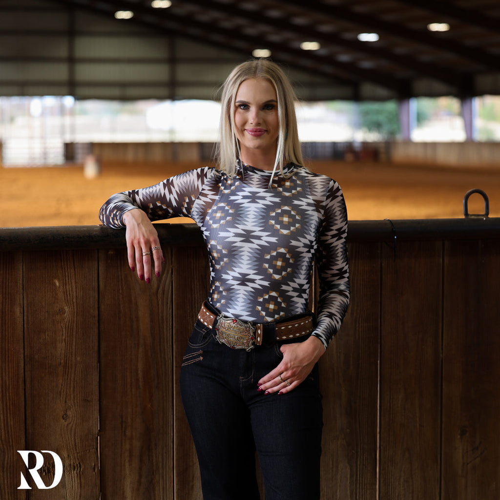 Del Rio Mesh Layering Top — view 2