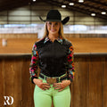 Western Neon Satin Performance Rodeo Shirt