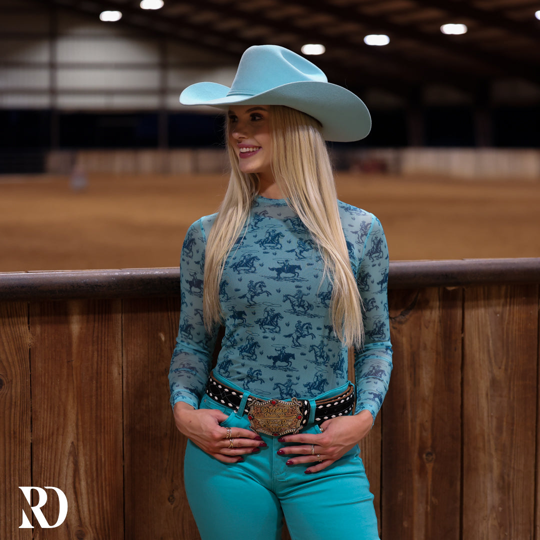 Yippee-ki-yay Mesh Layering Top