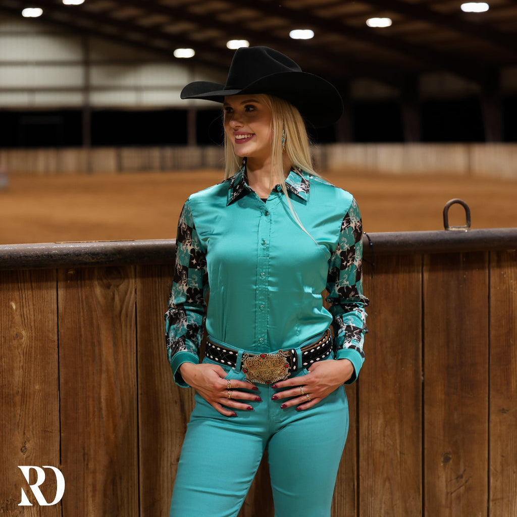 Bronc Buster Satin Performance Rodeo Shirt — view 3