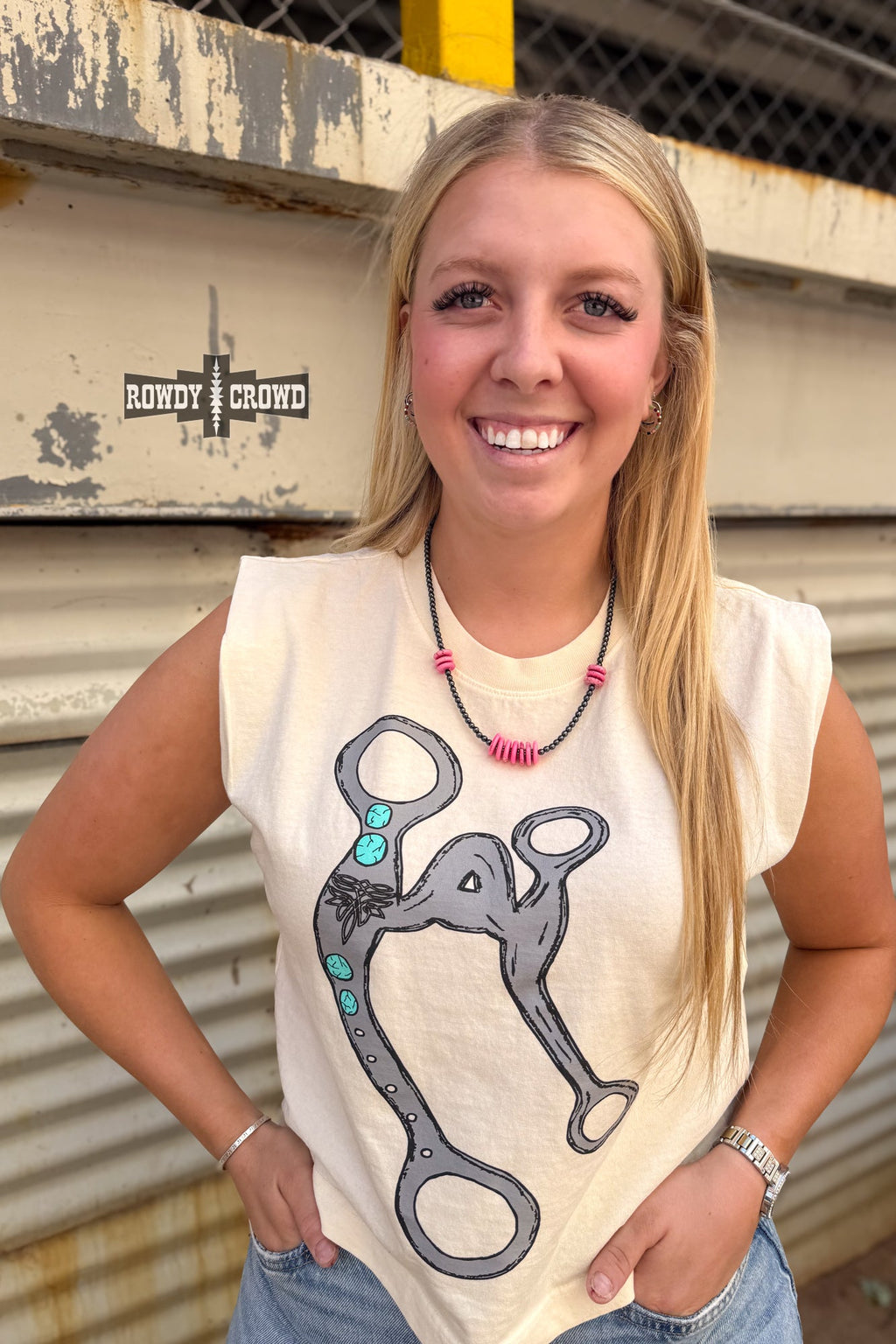 DS A Bit Ranchy Tank- CREAM by Rowdy Crowd Clothing - product image 7