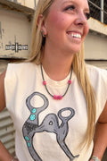 DS Pink Pony Necklace by Rowdy Crowd Clothing