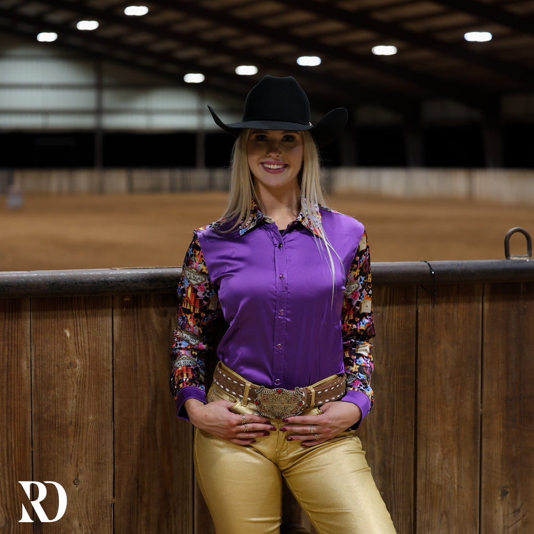 Vegas Lights Satin Performance Rodeo Shirt