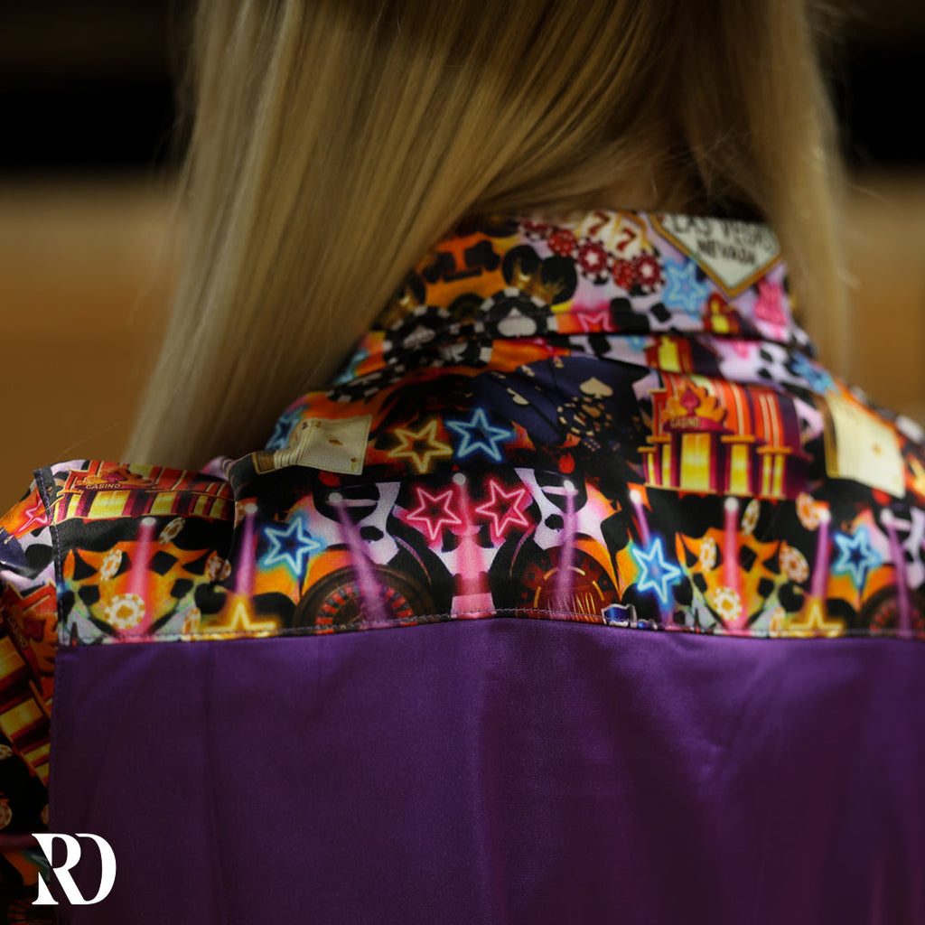 Vegas Lights Satin Performance Rodeo Shirt — view 4