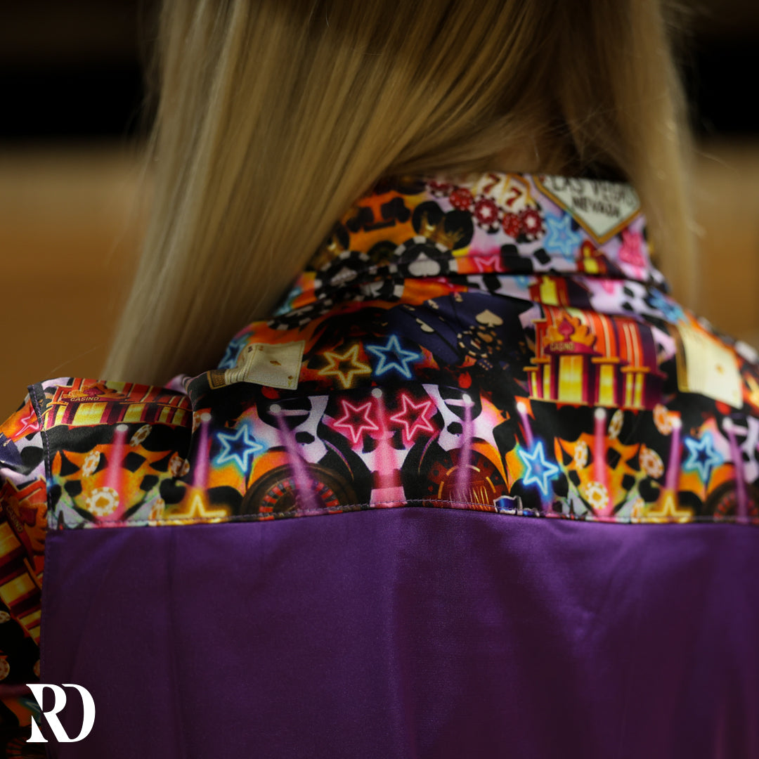 Vegas Lights Satin Performance Rodeo Shirt — view 4