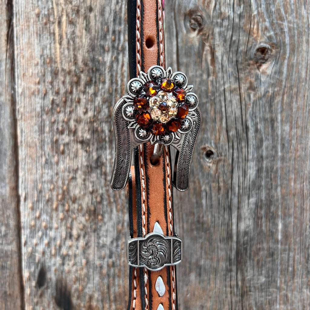 Buckstitch One Ear Headstall / Bridle #OE123 — view 4