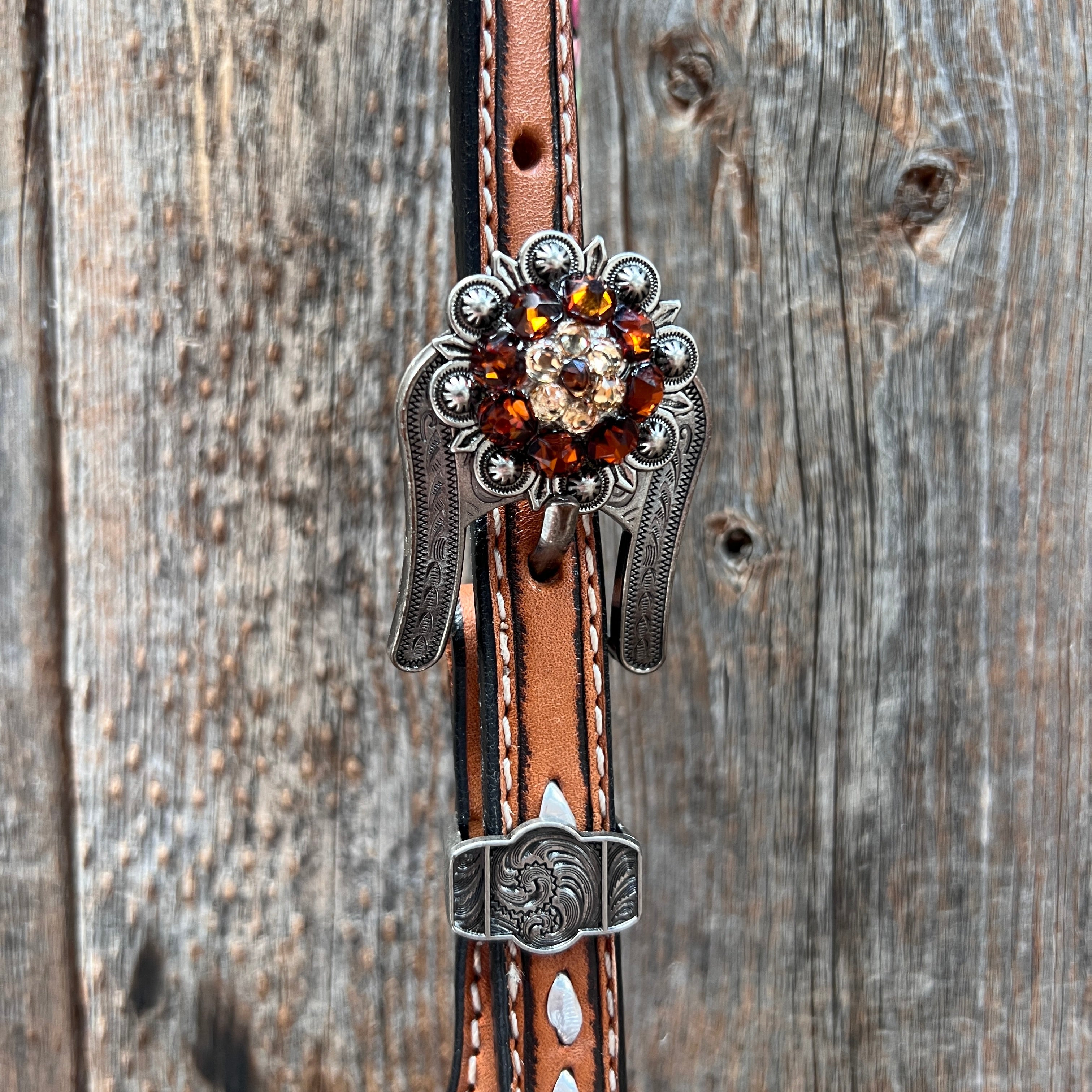 Buckstitch One Ear Headstall / Bridle #OE123 — view 4