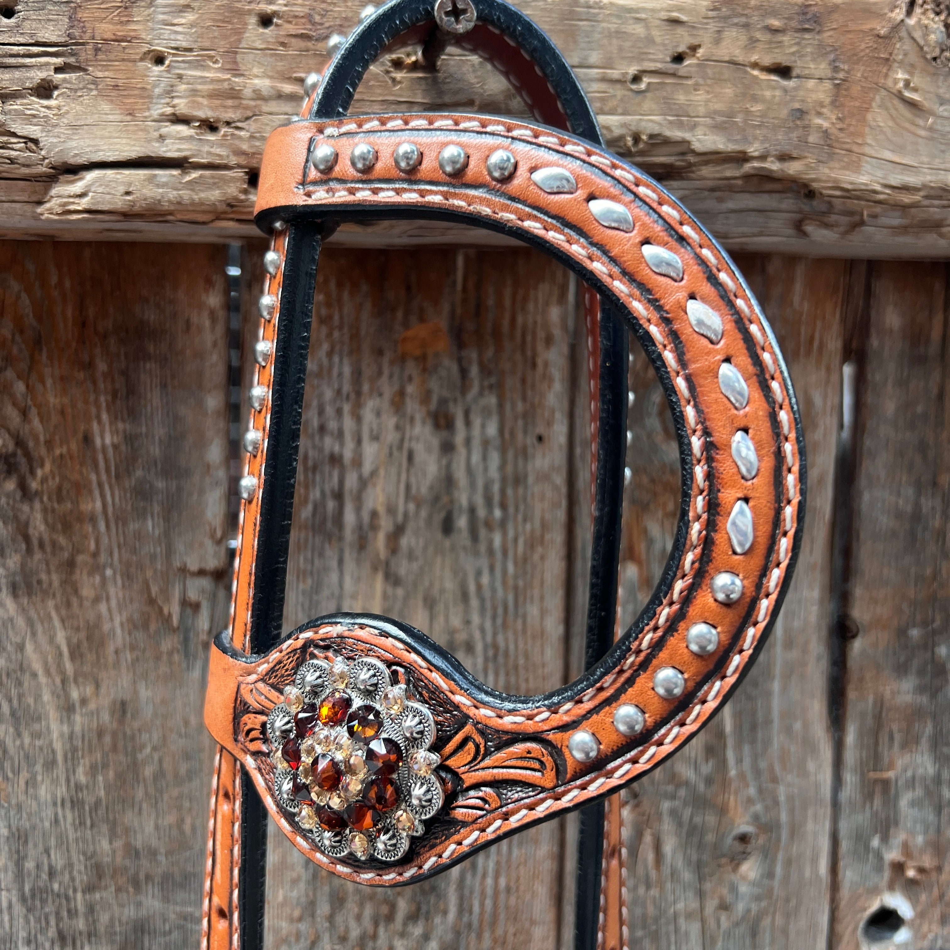 Buckstitch One Ear Headstall / Bridle #OE123 — view 2