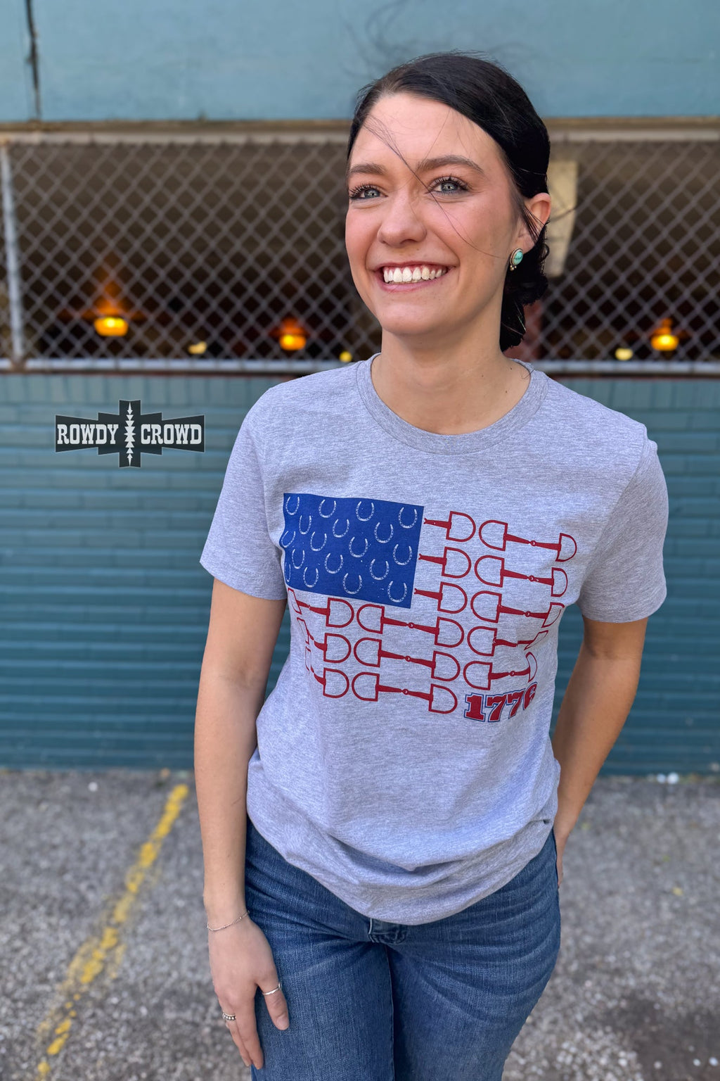 DS Bit of Freedom Tee- GRAY by Rowdy Crowd Clothing