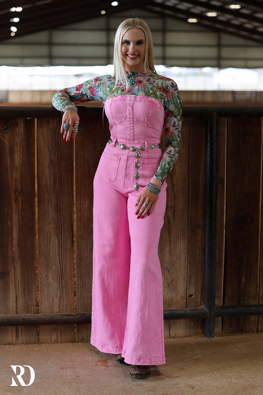 Pink Crush Denim | Jumpsuit — view 2