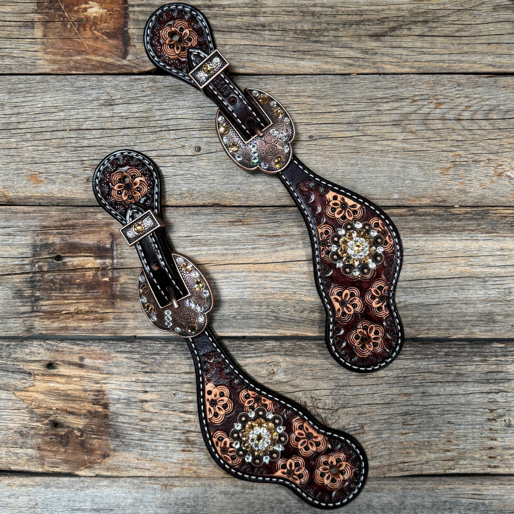 Flower Power Champagne, Clear Spur Straps #SS120