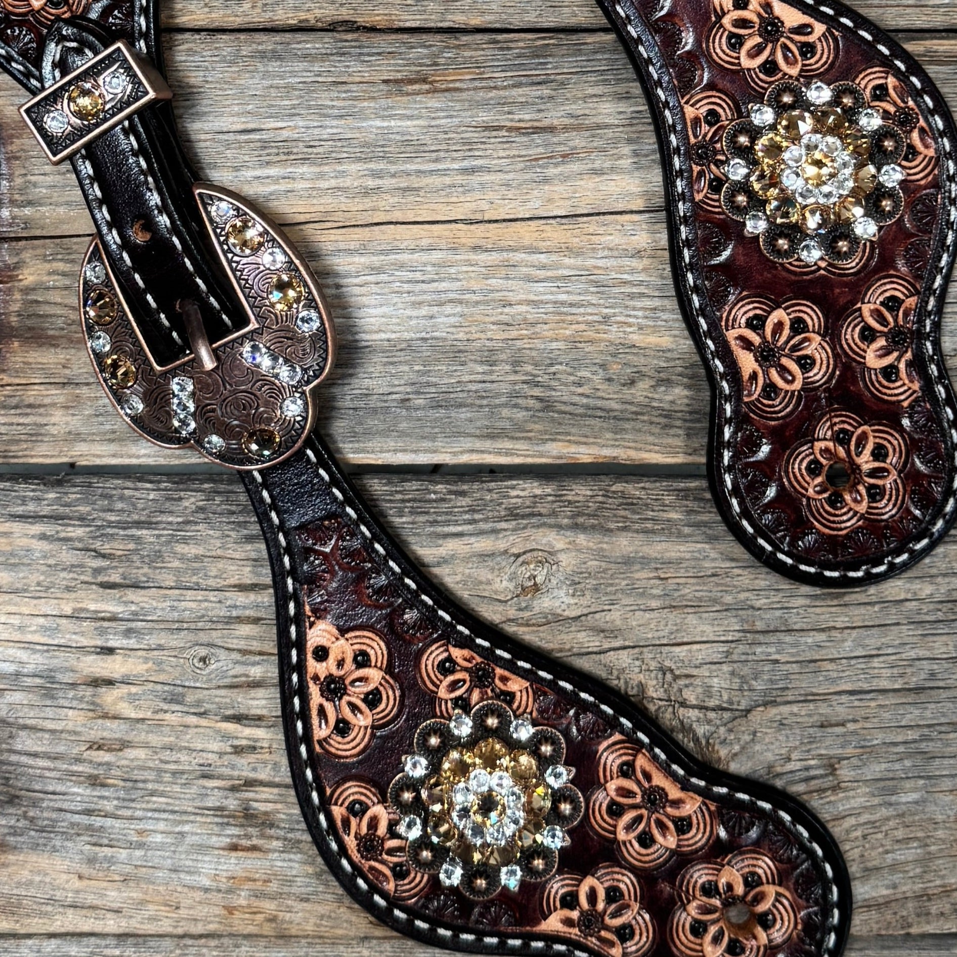 Flower Power Champagne, Clear Spur Straps #SS120 — view 2