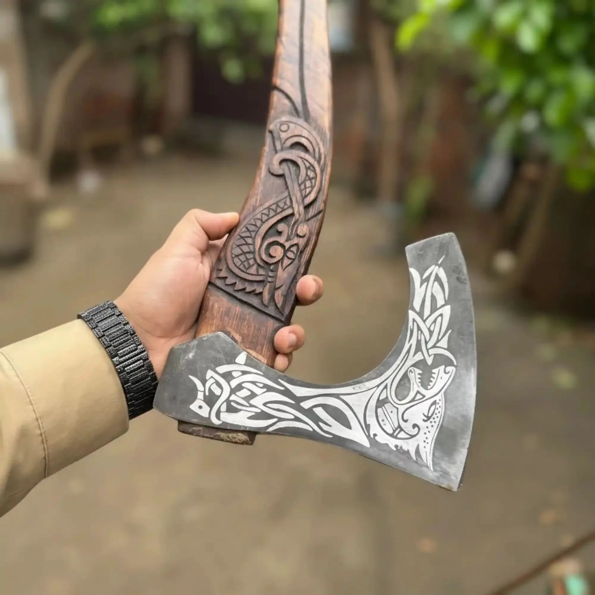 Skeggox Style Viking Bearded Axe Hand Forged | Outdoor Utility Tool