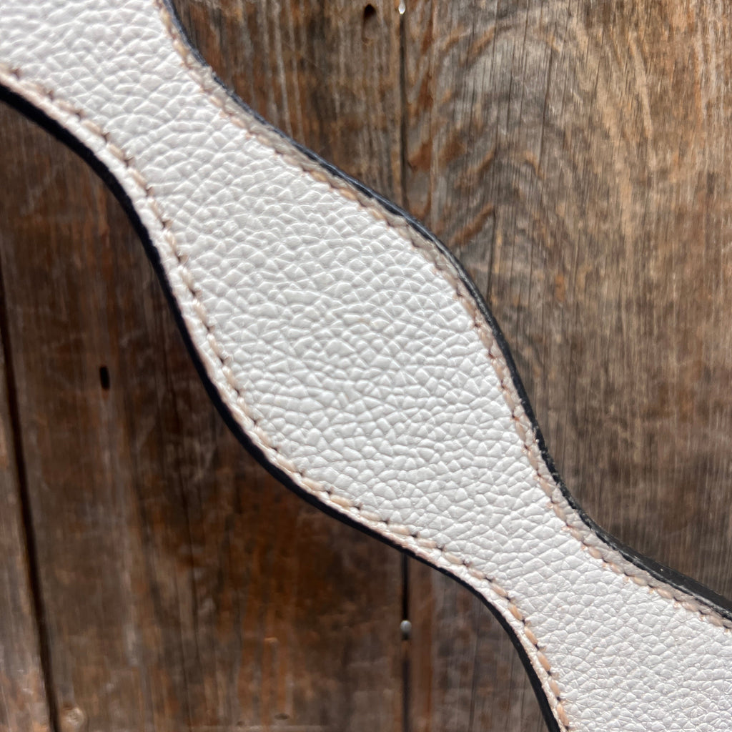 White Genuine Leather Scalloped Tack Sets — view 5