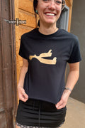 DS Metallic Spur Tee- BLACK by Rowdy Crowd Clothing