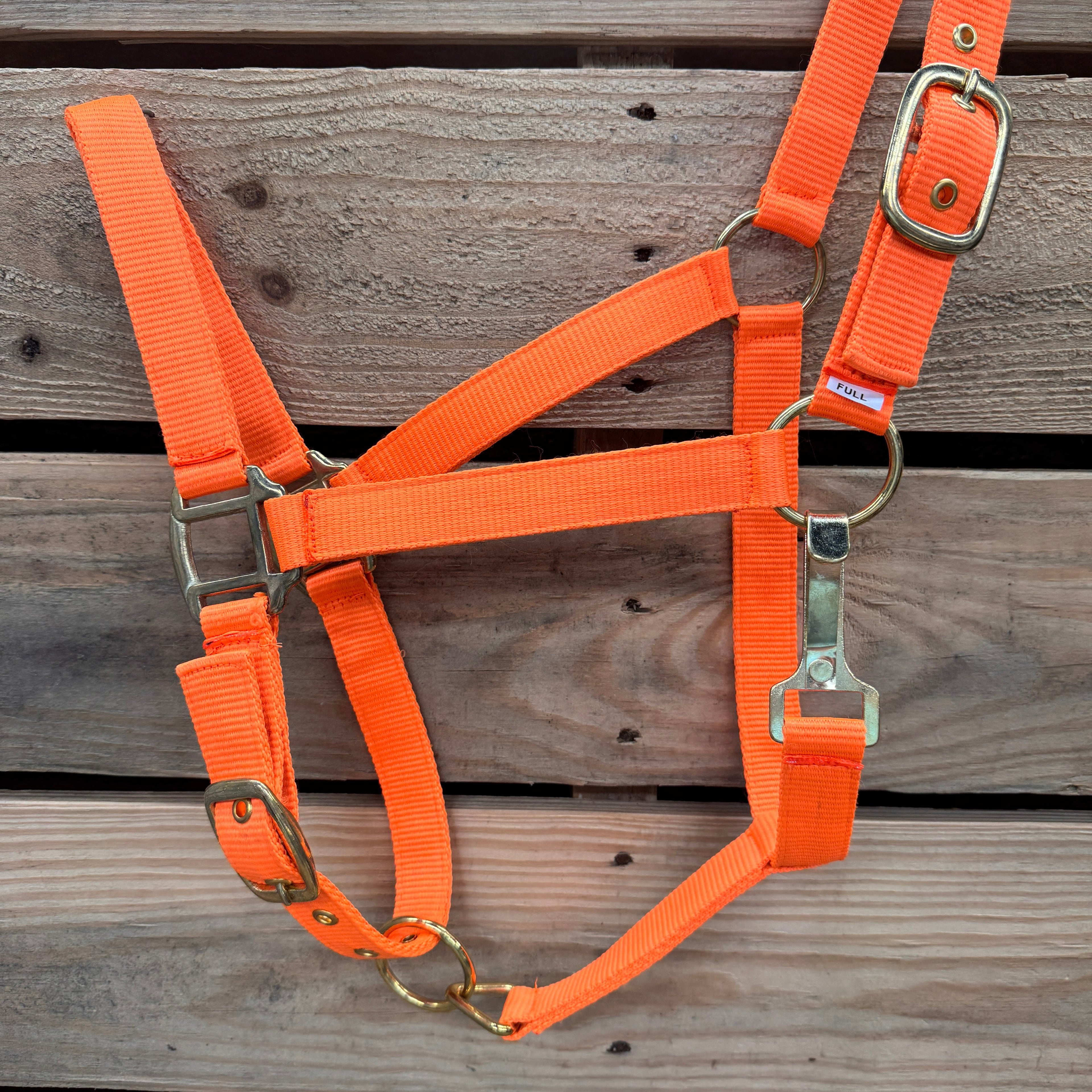 Orange Nylon Horse Halter NHORA — view 3